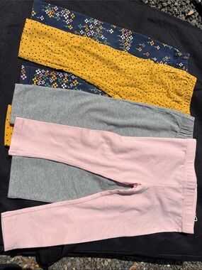 Hanna Andersson Girls' Leggings - Pink, Gray, Mustard, Navy Floral